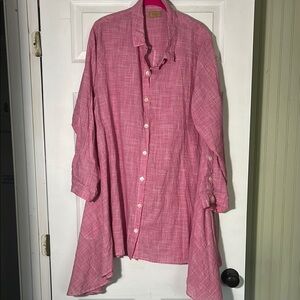 Elegant Pink Button Down Shirt